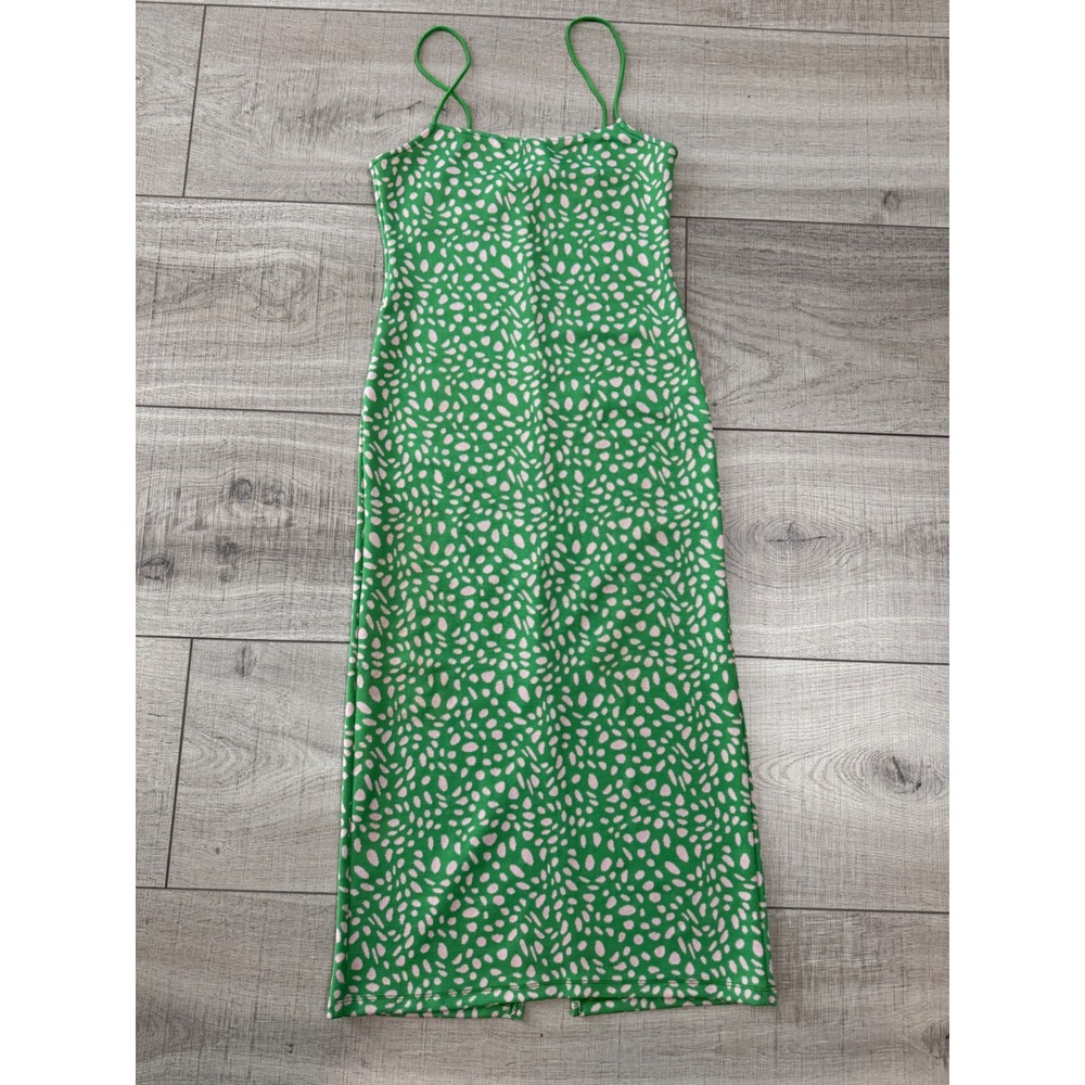 Geen abstract midi dress‎ stretchy bodycon Zara M - Picture 7 of 7